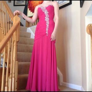 Strapless gown, prom dress